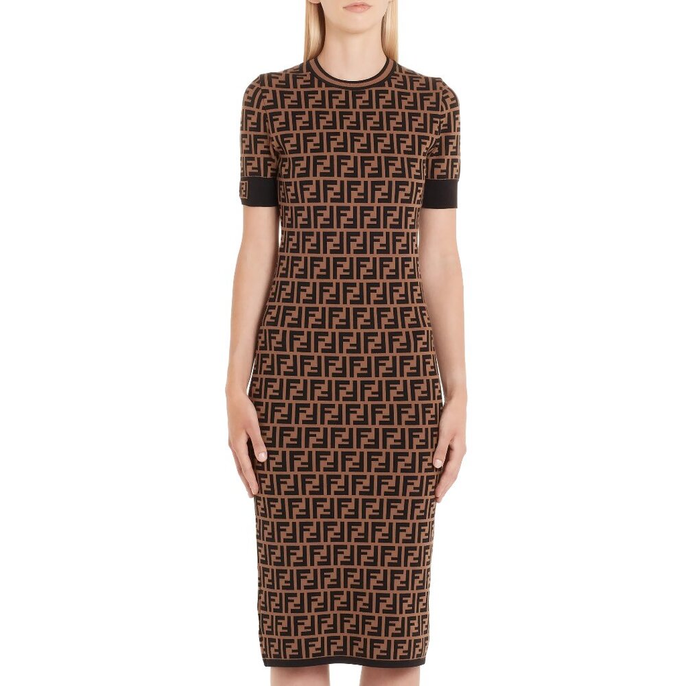 Fendi Mid-Length Skirt in Luxurious Urban Brown